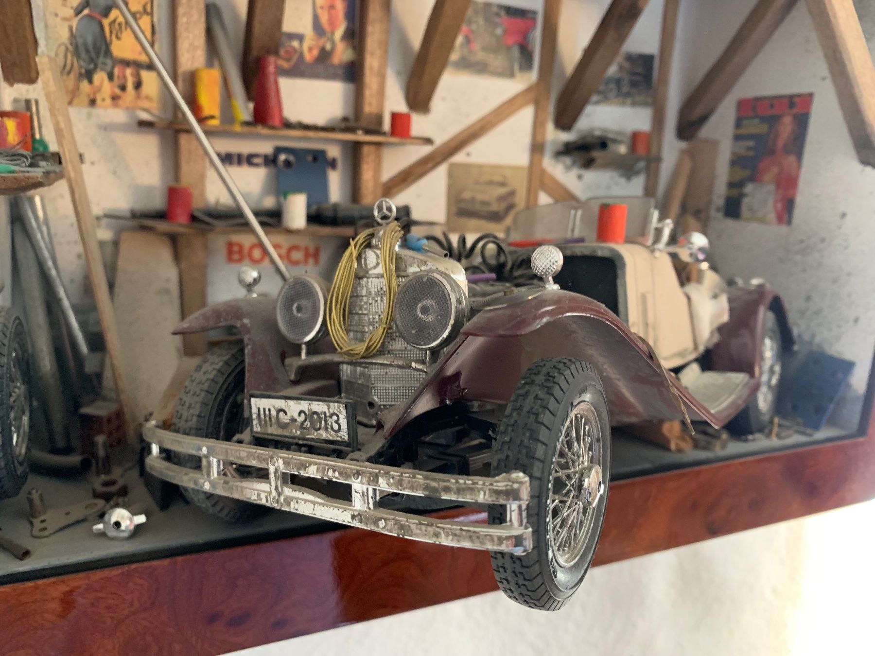 Mercedes-Benz Modellautos: Einmaliges Diorama "Mercedes Oldtimer mit Werkstatt" – Gebraucht aus Widnau von sei_g6d9 1