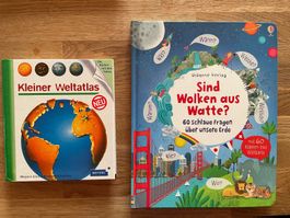 Kleiner Weltatlas und Sind Wolken aus Watte