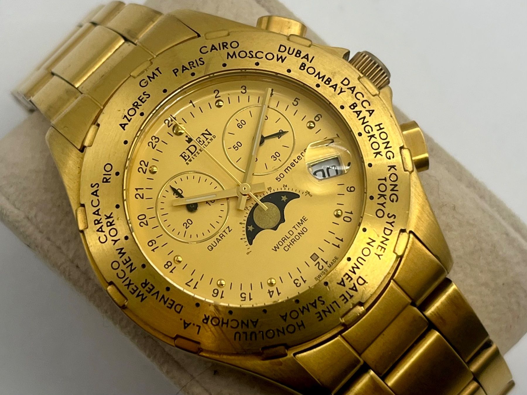 Uhren: Eden Switzerland 110012H World Time Chrono – Gebraucht aus Aarau von VelEis_Watches
