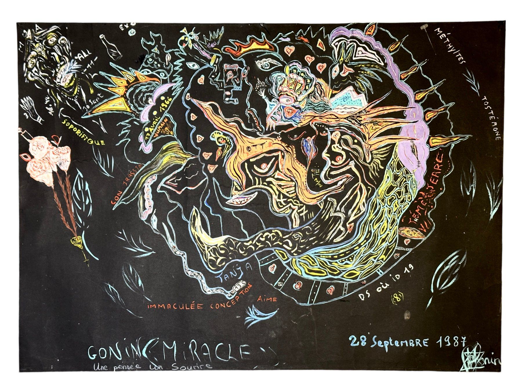Tableaux: Peinture techniques mixtes sur papier. Signée – D'occasion à Morges par magicle 6