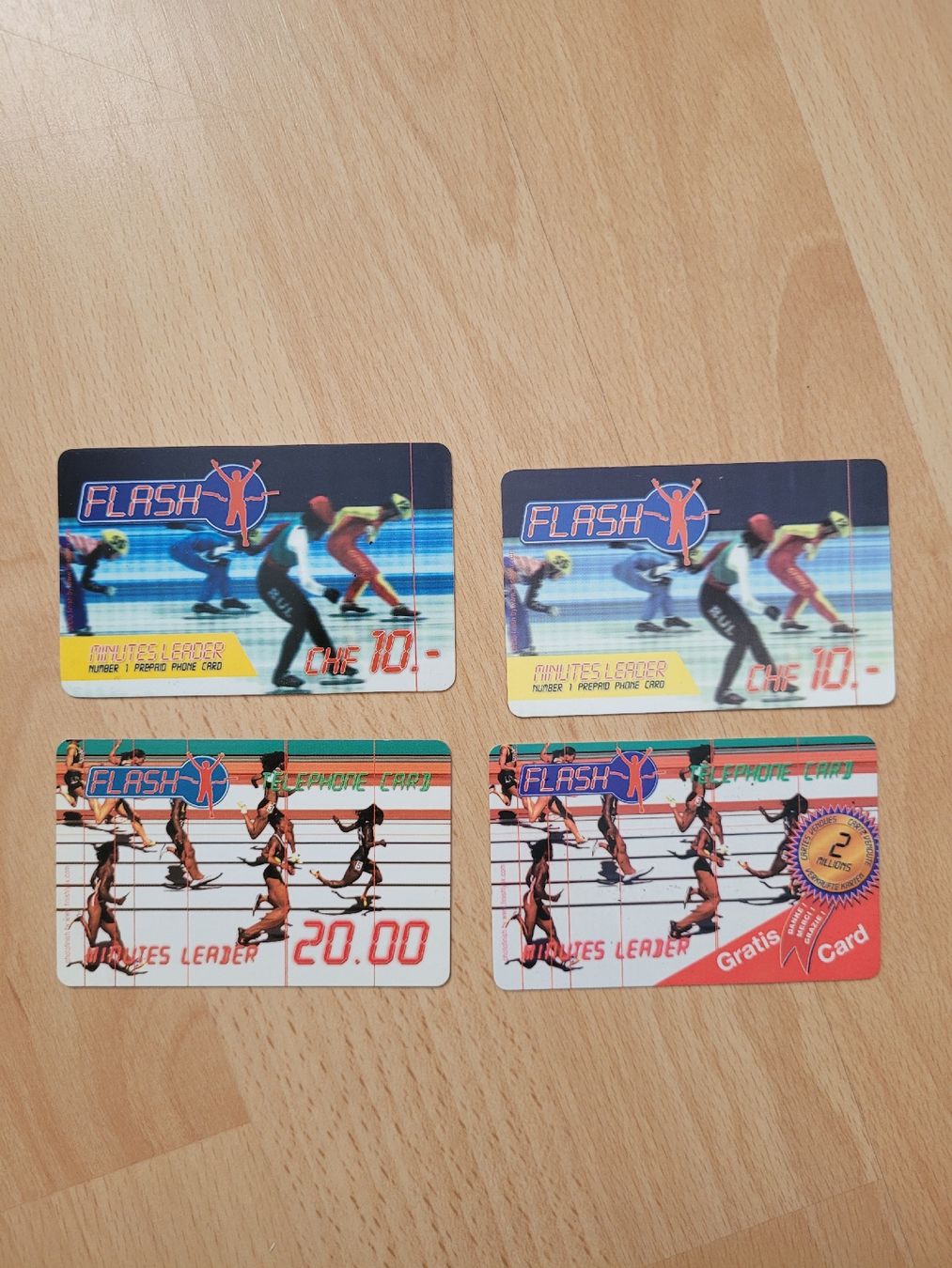 Telefon- & Taxkarten: 4x Flash Telefonkarten – Gebraucht aus Inwil von Flower2325