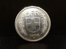 5 Franken Silber 1966 Fünfliber Münze
