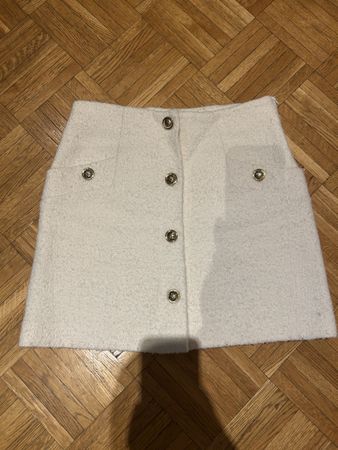 Jupe courte Sandro blanc cassé taille 38