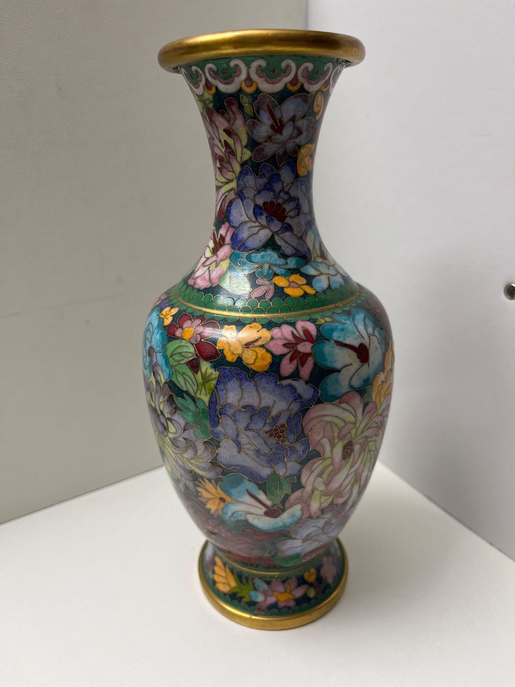 Vasi & Recipienti: Cloisonné Emaille Vase mit Blumenmuster – Usato da Sirnach venduto da oli_82kd 1