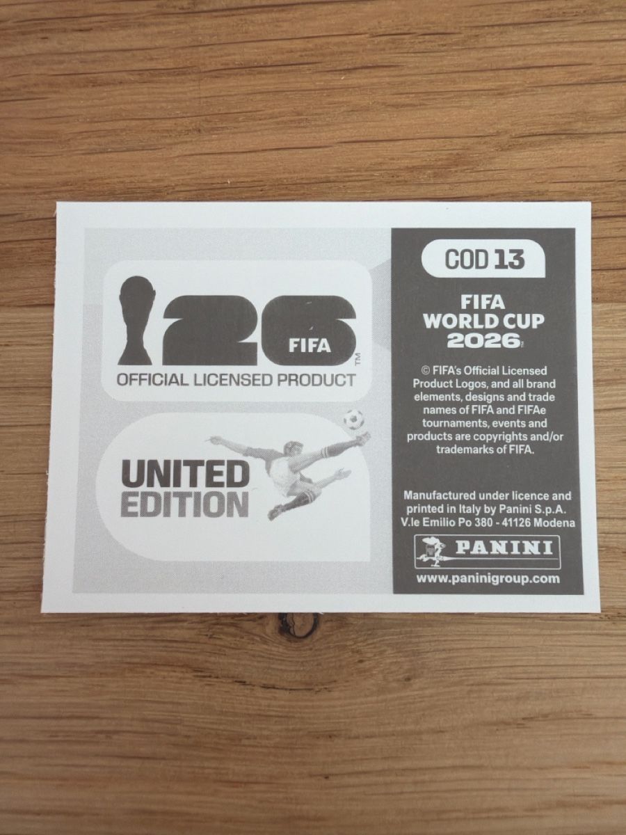 Panini Sammelbilder & Trading cards: Panini Sticker FIFA World Cup 2026 DR Kongo COD 13 – Neu (gemäss Beschreibung) aus Sempach von soj_rk95 1