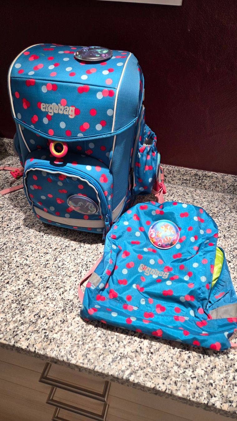 Ergobag Zaini: Ergobag Schulranzen Set Pink/Blau gebraucht – Usato da Hittnau venduto da mzee23