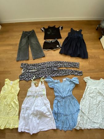 😎 Kleider Sommer 134-140 Röckli, Jumpsuit, dünne Hose, Klei