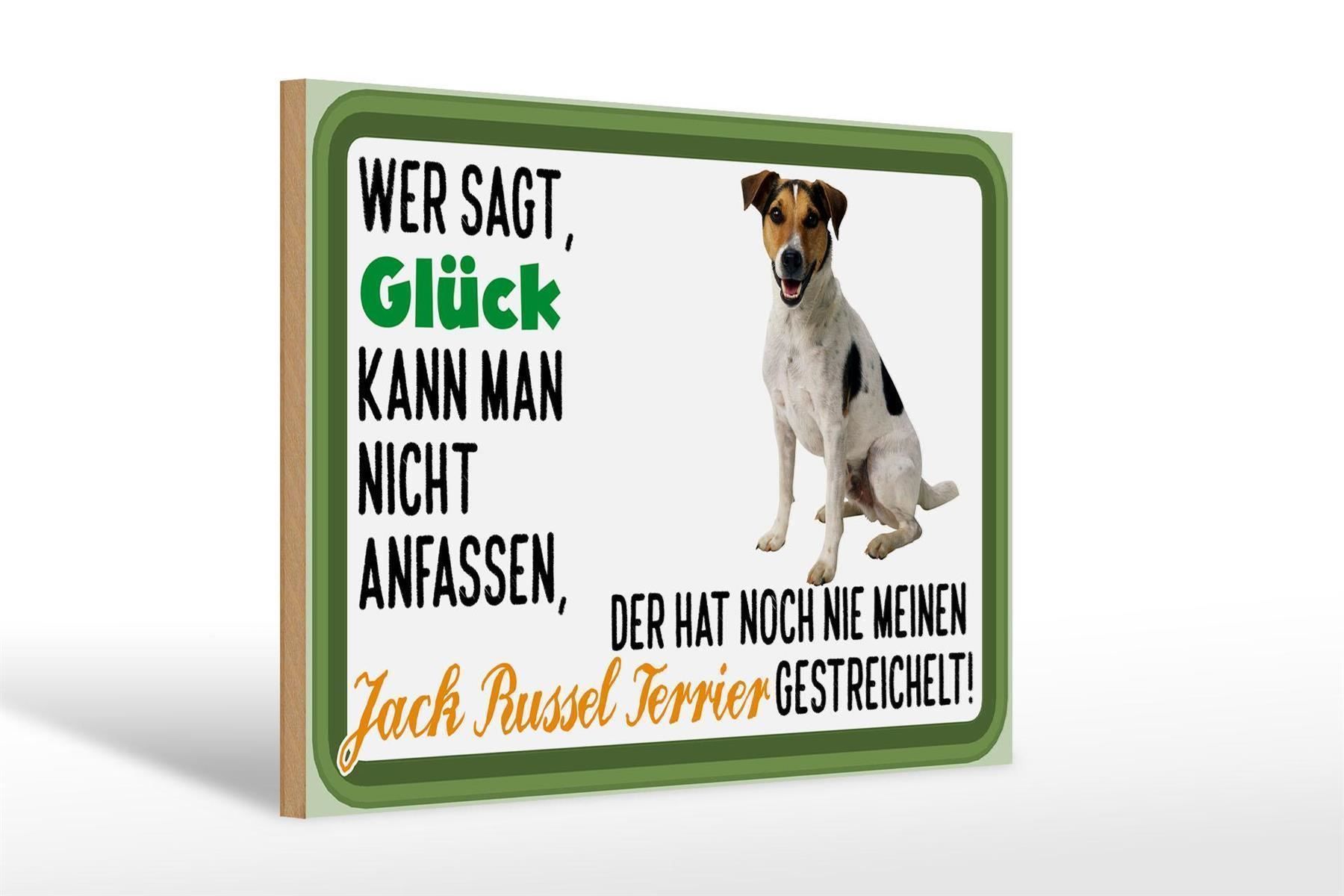 Insegne: Blechschild-JACK RUSSEL-WER SAGT GLÜCK – Nuovo e nell'imballaggio originale da Rupperswil venduto da big-one-sale 1