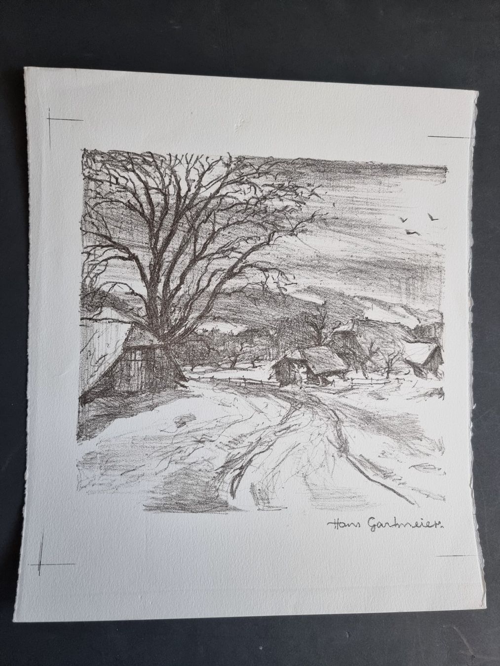 Grafica & Litografie: HANS GARTMEIER LITHOGRAPHIE DRUCKSINIERT KÜNSTLERPROBE – Usato da Gersau venduto da grafik-kunst 1