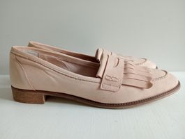 Gianni Gregori Leder Loafers Beige (Nude Rose) Gr. 39 Top!