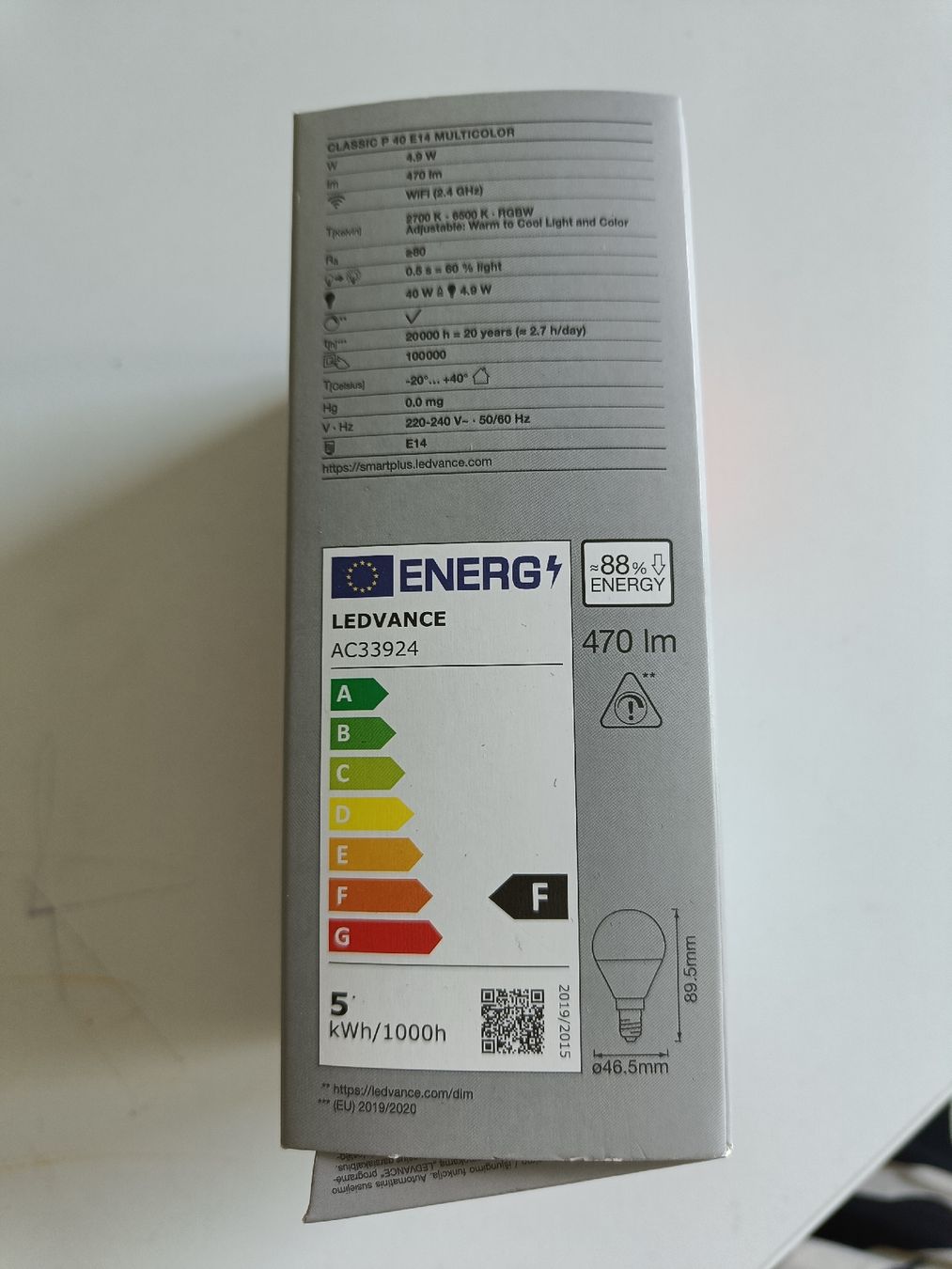 Lampade: Smart Lampe LEDVANCE Multicolor E14 WiFi RGB  – Usato da Arbon venduto da zaryberry 2