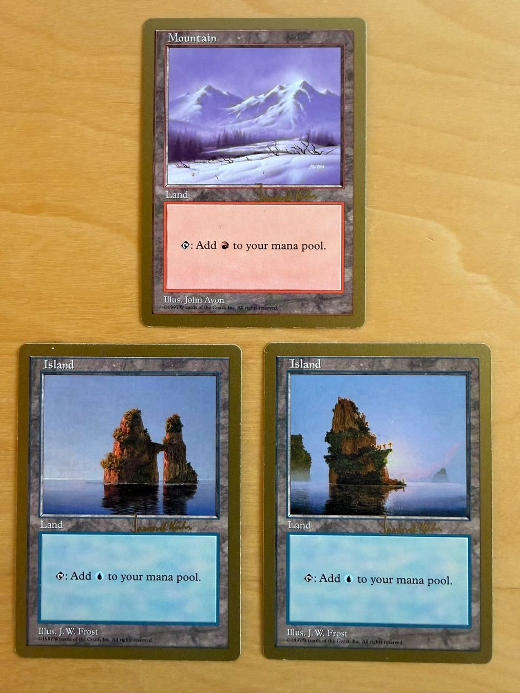 Magic The Gathering Sammelbilder & Trading cards: Island Mountain // WM-Deck 1997 Janosch Kuhn // Magic – Gebraucht aus Binz von Tempelritter