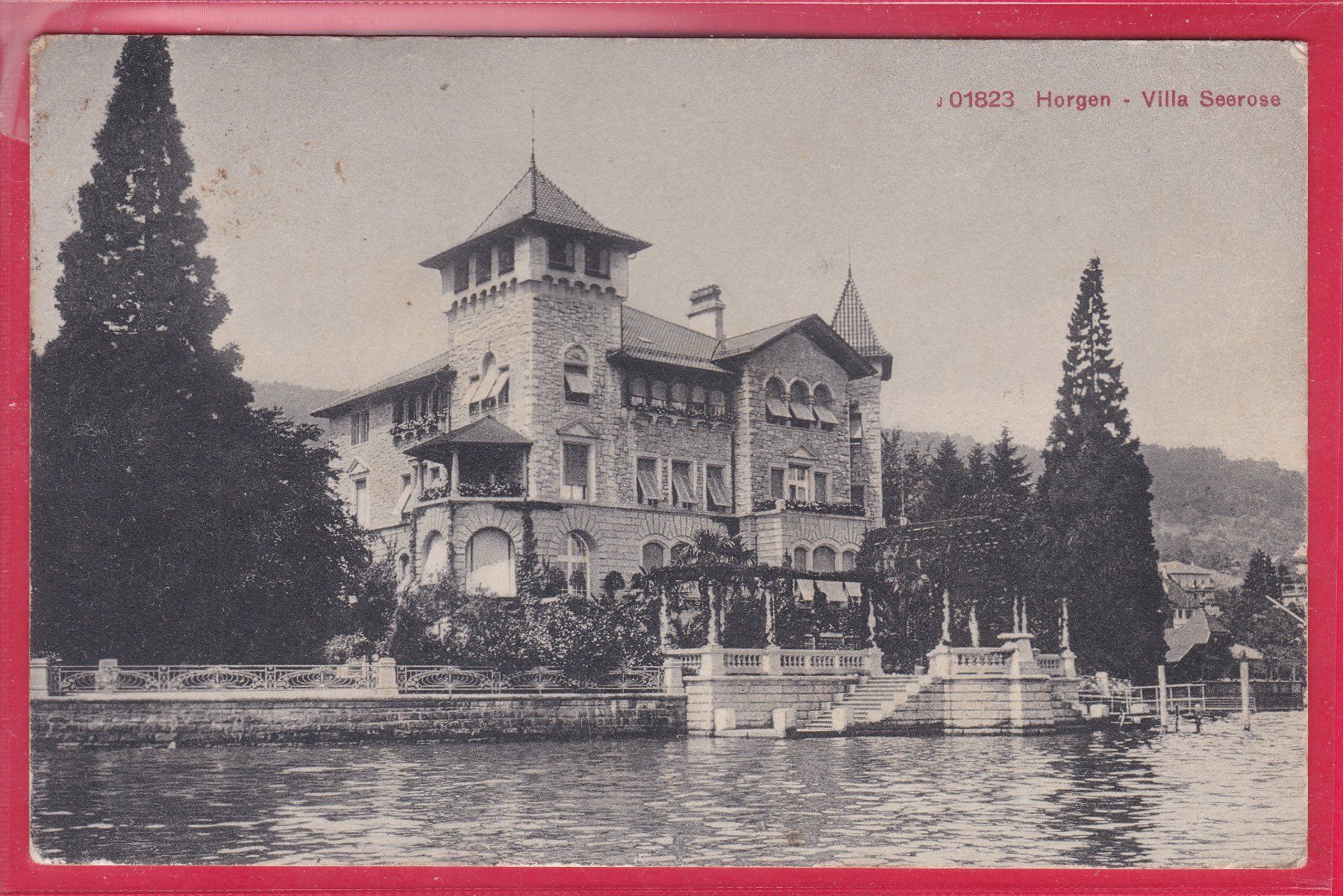 Cartoline postali: HORGEN - VILLA SEEROSE, 25.9.1910 – Usato da Oberrieden venduto da Gebirgsstelze