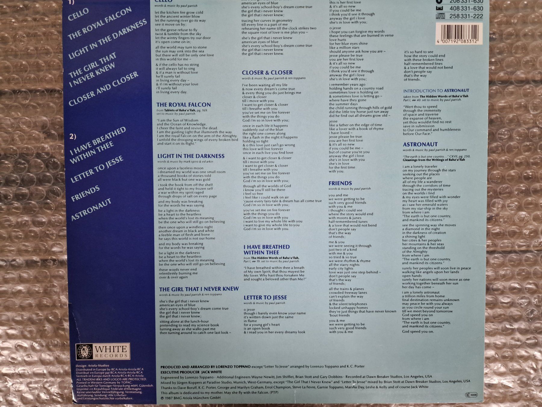 Schallplatten: Parrish & Toppano LP – The Royal Falcon – Gebraucht aus Root von atelier22 1
