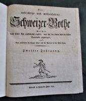 Historische  Zeitung   Schweizer Bote  zweiter Jahrgang 1805