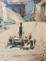 lithographie de Charles Adolphe Koëlla (1855-1935, CH),