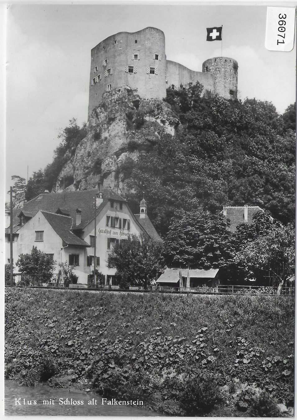 Cartoline postali: Klus mit Schloss alt Falkenstein - Balsthal – Usato da Ettingen venduto da Kartenplanet