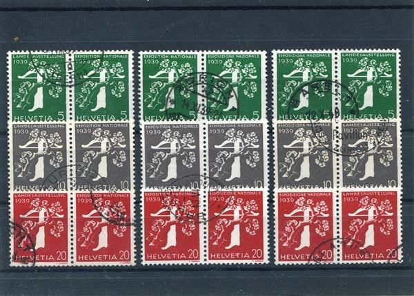 Tutti i francobolli: Z 25d-27f Landi Armbrust gestempelt – Usato da Winterthur venduto da Kyoung