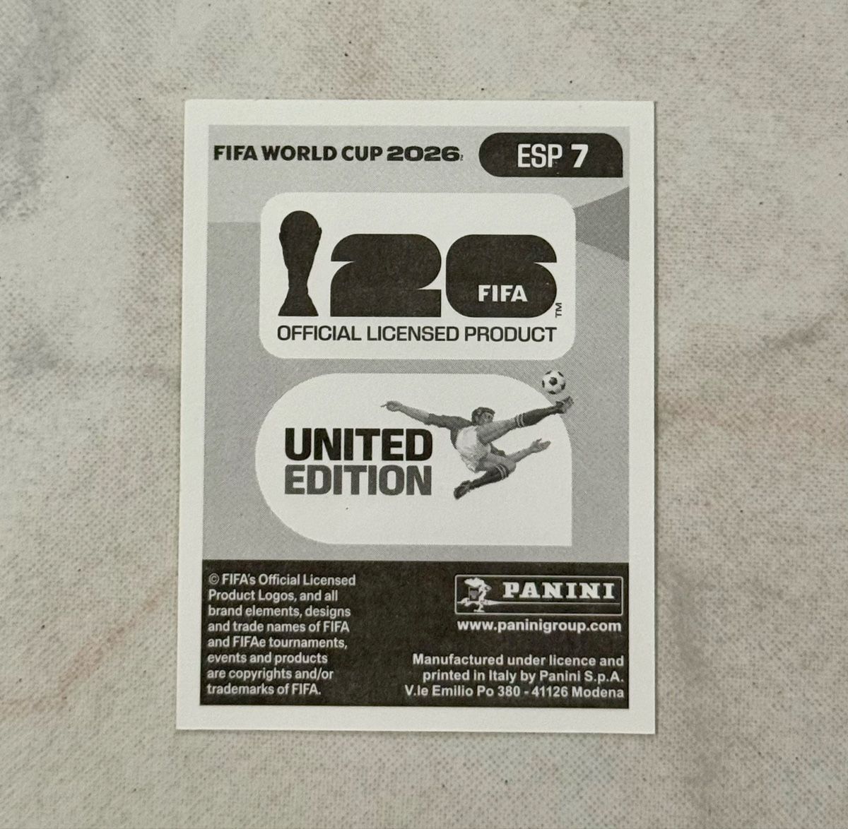 Panini Carte collezionabili: Panini WM 2026!!! ESP 7!!! – Nuovo (secondo la descrizione) da Oberentfelden venduto da NunoLouro 1