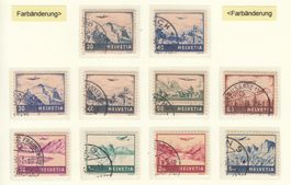 27-34 und 43-44 saubere Stempel, Katalog SBK 25 Fr. 59.00