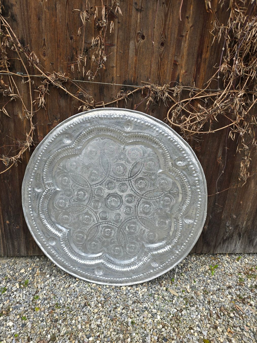 Servierplatten: Metall: Antikes Tablett, orientalisch (95 cm) – Gebraucht aus Romanshorn von Rachacha