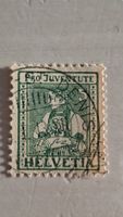 Timbre Pro Juventute Helvetia 5 centimes oblitéré