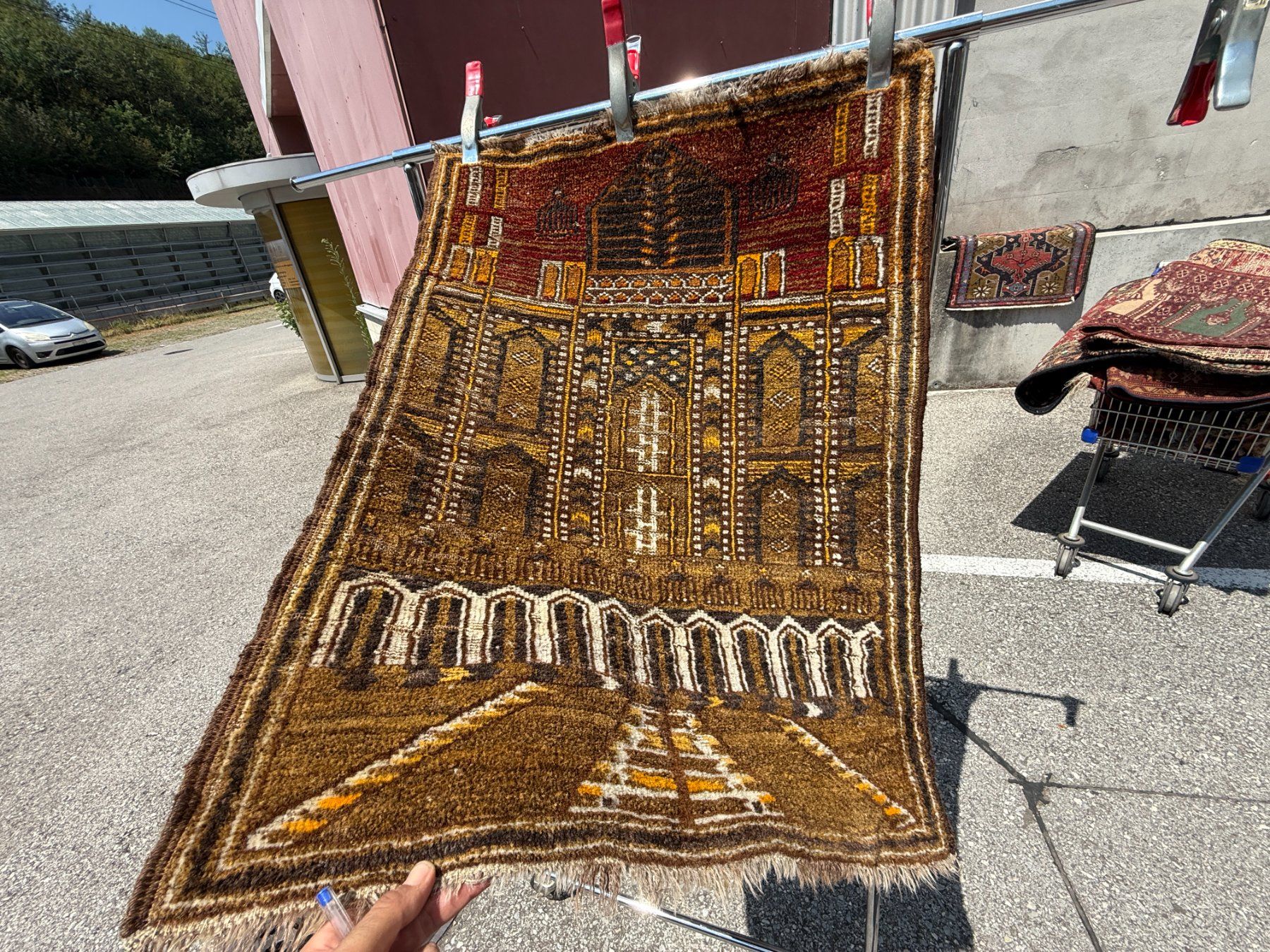 Tappeti: Baluch alter Teppich mit 3D-Effekt-Design 92x70cm sauber – Usato da Vacallo venduto da cri_229f 3