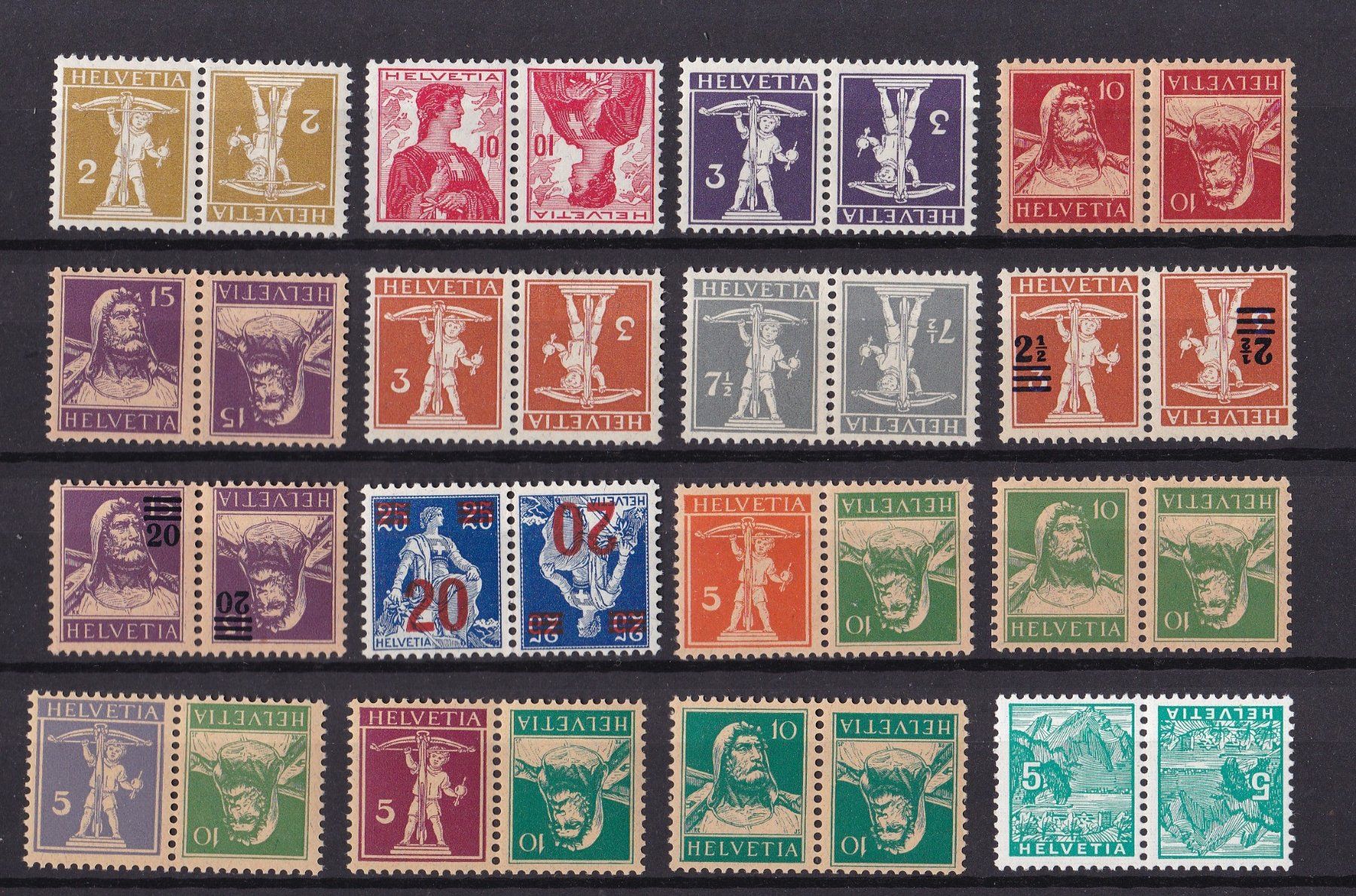 Alle Briefmarken: CH Briefmarken Lot "Kehrdruck, postfrisch" – Gebraucht aus Münchwilen AG von Nesar