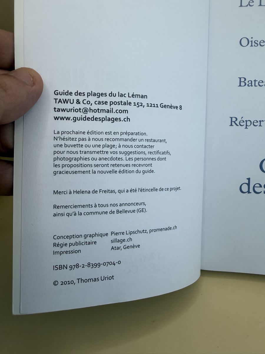 Bücher: Guide des plages du lac Léman Thomas Uriot – Gebraucht aus Genève von sho_67qj 3