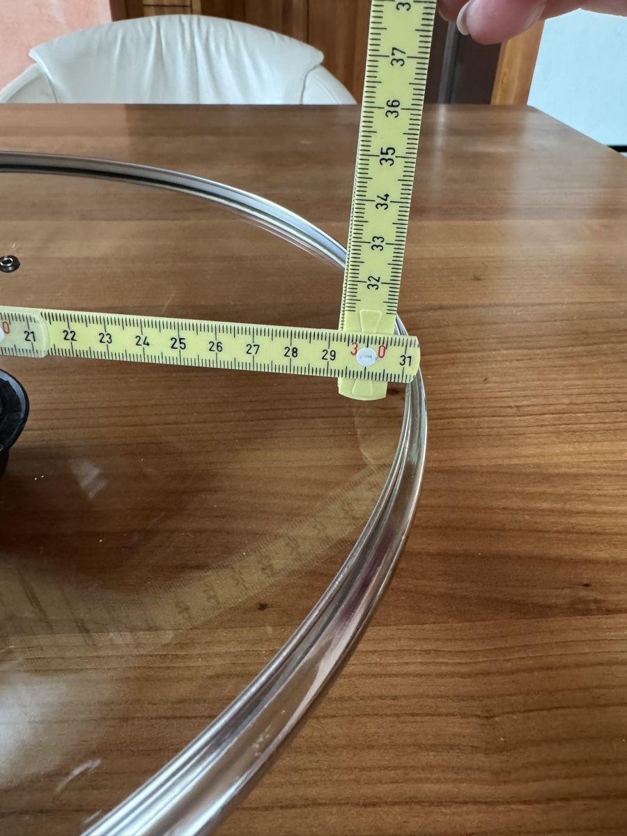 Padelle: Pfannendeckel Glas rund 31 cm. – Usato da Therwil venduto da rowe-spezial 3