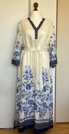 Leinen Maxikleid Tunika-Sommerkleid Gr. 46 von RIVA Fashion