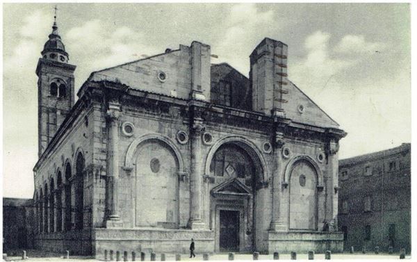 Cartoline postali: RIMINI - Duomo, 1936 – Usato da Flims - Dorf venduto da Stagediver