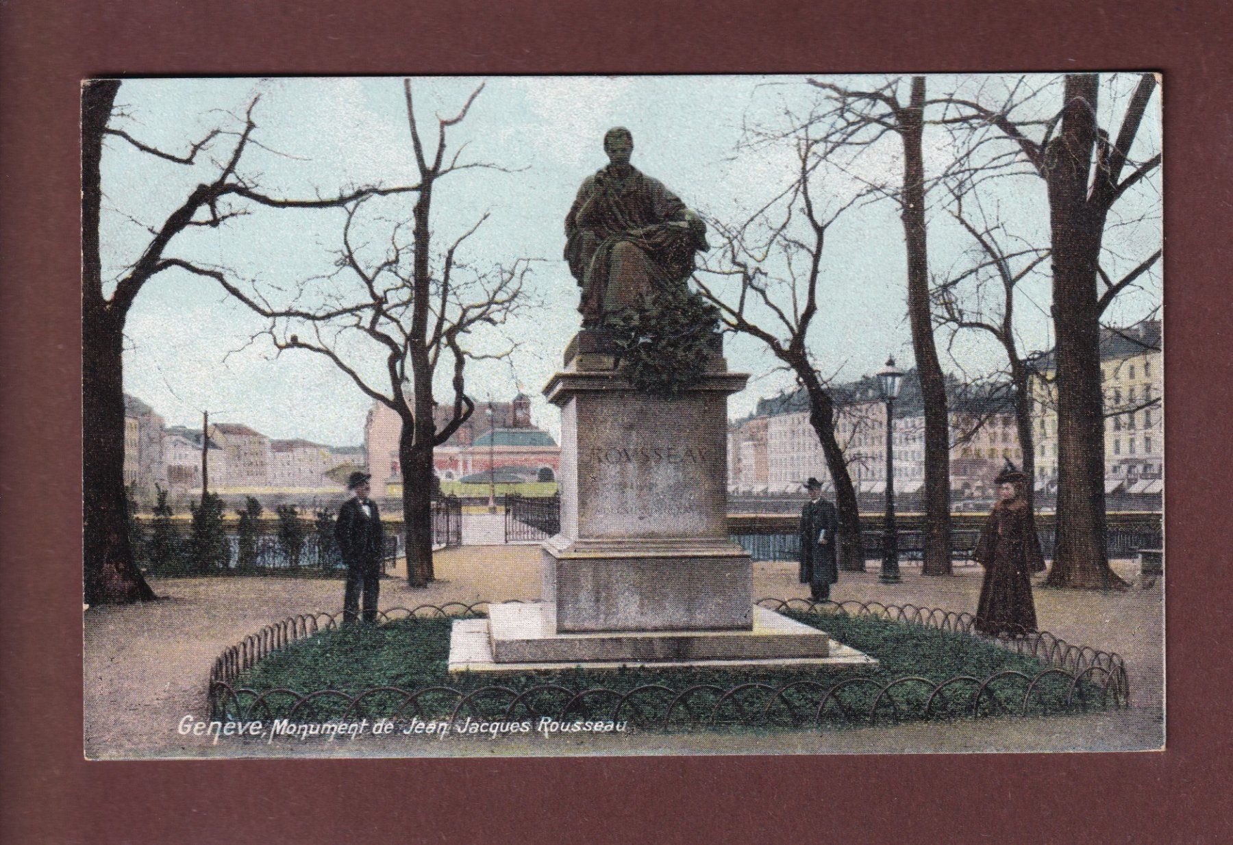 Cartoline postali: GENEVE - Monument Rousseau – Usato da Pully venduto da nicecards-shop