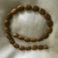 schöne "Jaspis Holz" Perlen oval 18mm - 1 Strang