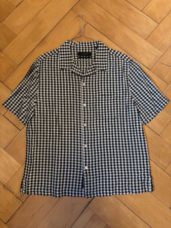 AllSaints Kurzarmhemd Schwarz/Weiss kariert