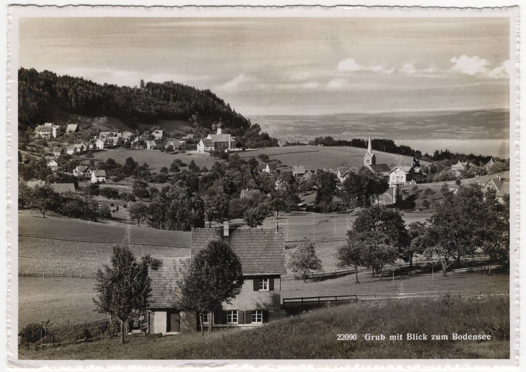 Cartoline postali: Grub mit Blick auf den Bodensee – Usato da Eglisau venduto da Chperfins