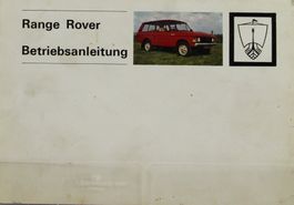 ORIGINAL BETRIEBSANLEITUNG | RANGE ROVER | AB 06.1970 - DE