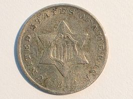 USA 3 CENT SILBER, EF40/45.