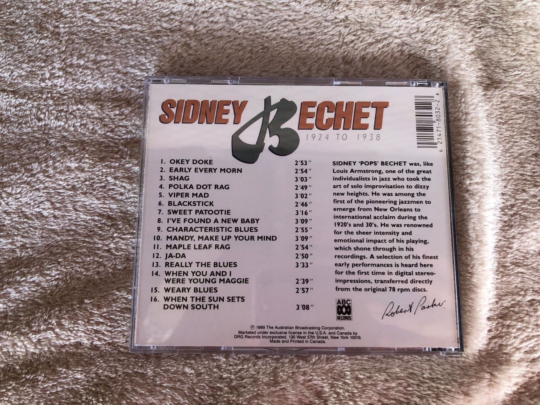 CD: Sidney Bechet Jazz Classics CD 1924-1938 – Usato da Schübelbach venduto da Dolly990_2 2