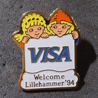 W004 - Pin Welcome Lillehammer 1994 Olympiade Olympic Games