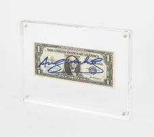Andy Warhol signed 1 dollar with authenticity certificate