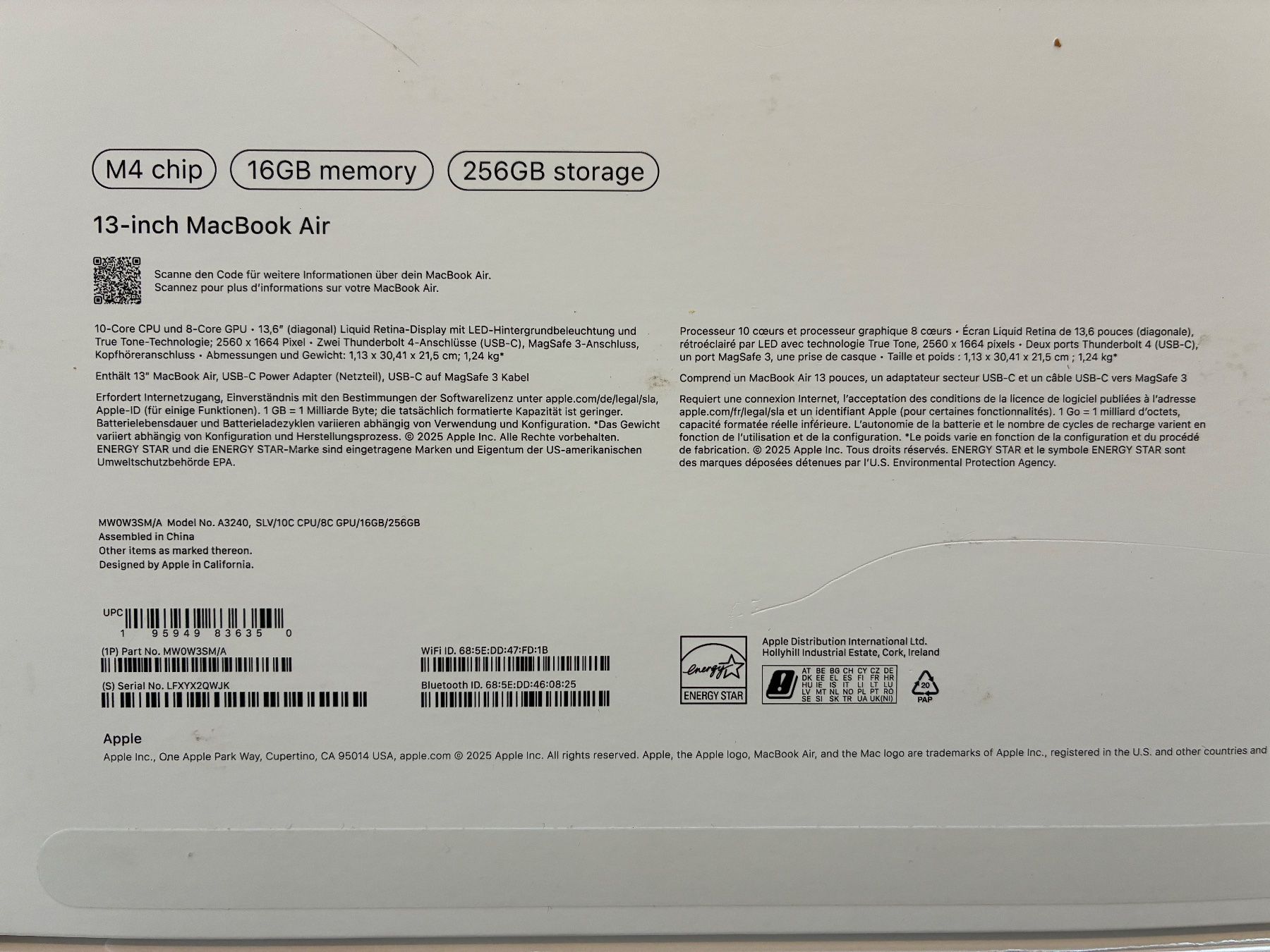 Apple Notebook: MacBook Air M4 13" (2025) – Nuovo e nell'imballaggio originale da Olten venduto da Music2071 2