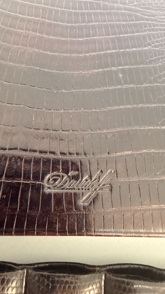 Sonstige Tabakwaren: Davidoff Zigarren Etui braun Schuppenmuster Leder  – Gebraucht aus Rotkreuz von perlengott 4