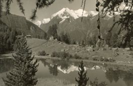 Grächen  VS   -  Grächensee mit Weisshorn   um 1937