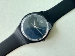SWATCH "Magi Blacksparkle" SO28B105, New, No box&papers