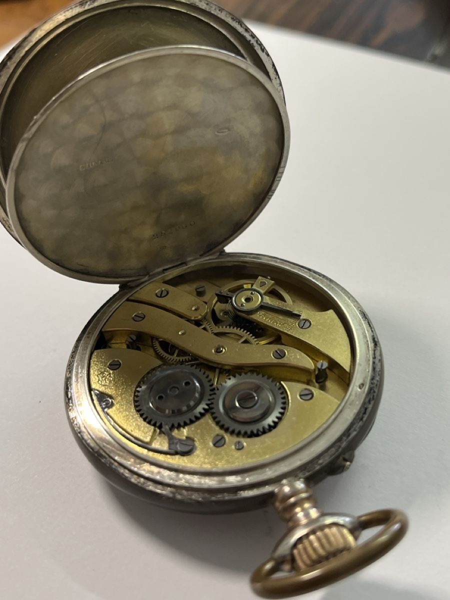 Montres: Antike Taschenuhr 0,800 Silber  – D'occasion à Rheineck par UhrenReinhardt 4