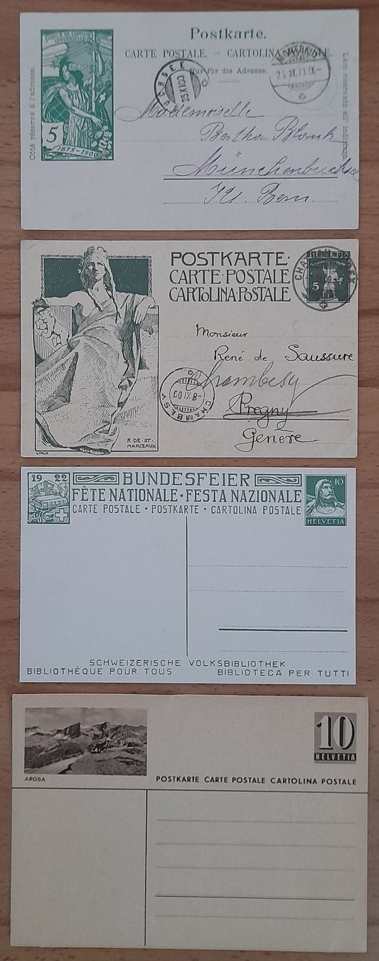 Cartoline postali: Postkarten alt 4x SCHWEIZ – Usato da Muttenz venduto da Hotschahi