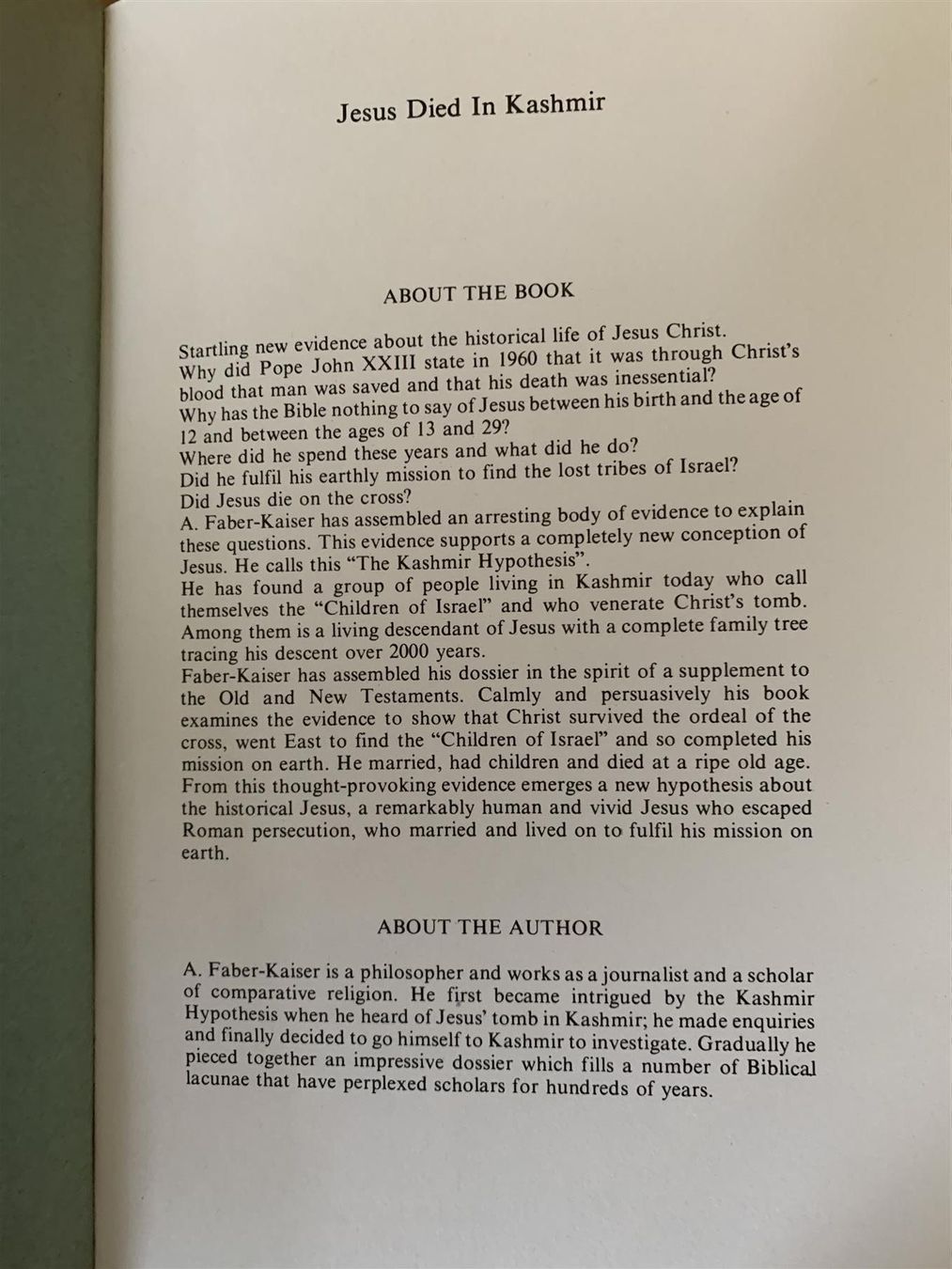 Libri: Jesus died in Kashmir – Usato da Himmelried venduto da rasmus67 2