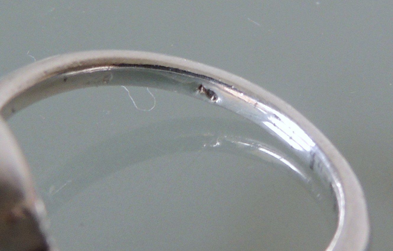 Anelli: Silber 925 Fingerring mit Chalcedon Gr. 54 – Usato da Waldenburg venduto da schaller707 5