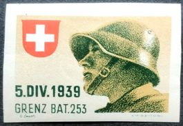 Soldatenmarke 2.WK, Grenz Bat 253, geschn, Wi Gz 187